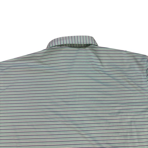 Men's Striped Polo Shirt - Blue - Picture 7 of 9